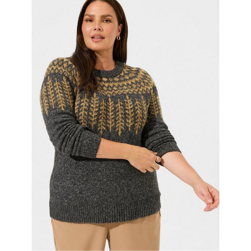 Torrid Vegan Cashmere Lurex Crew Neck Sweater